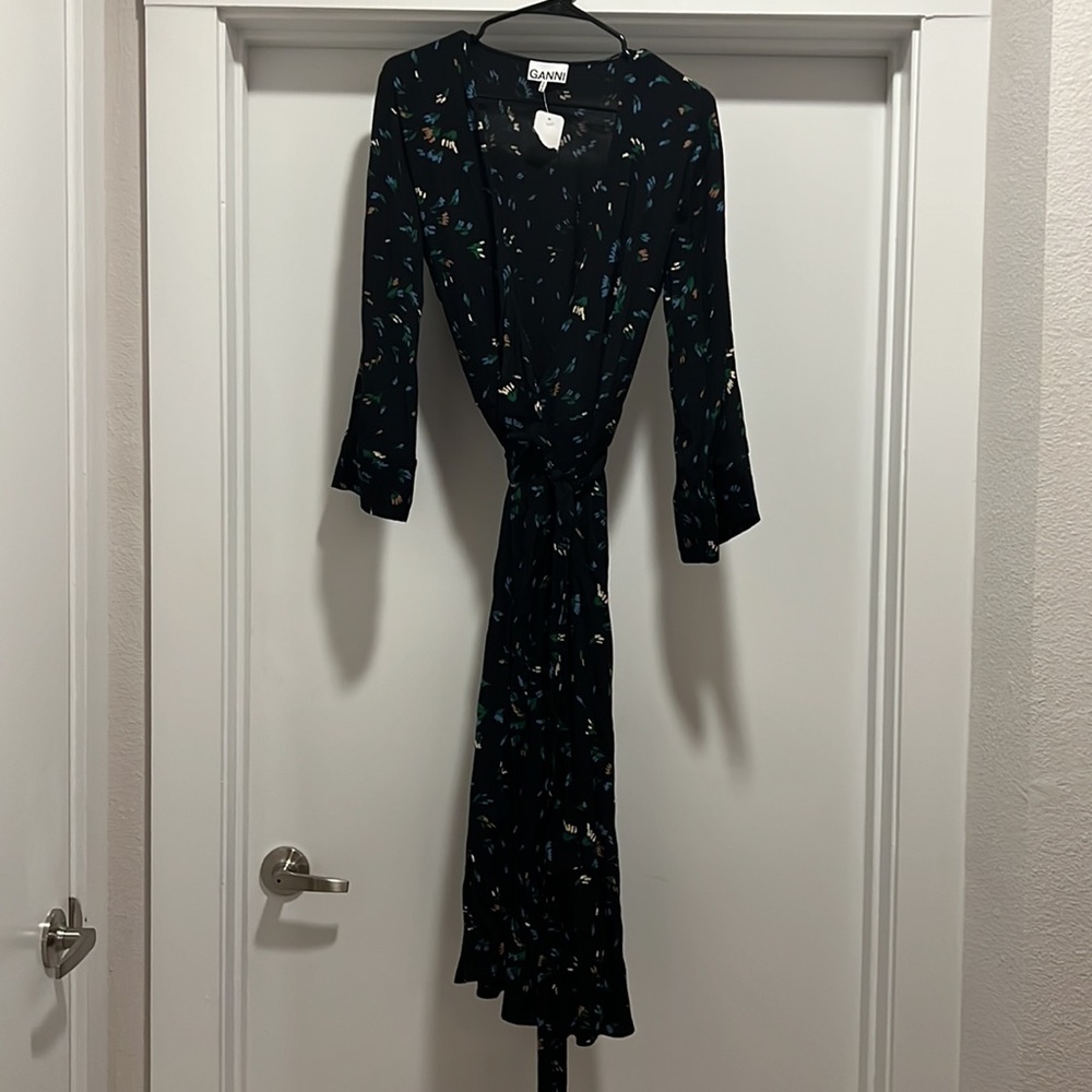 Ganni wrap dress